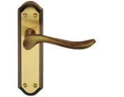 Carlisle Brass Lytham Door Handles On Backplate, Florentine Bronze - DL450FB (sold in pairs)