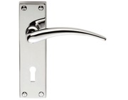 Carlisle Brass Wing Door Handles On Backplate, Polished Chrome - DL64CP (sold in pairs)
