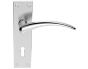 Carlisle Brass Wing Door Handles On Backplate, Satin Chrome - DL64SC (sold in pairs)