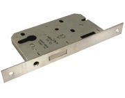 Eurospec DIN Euro Profile Deadlock (Contract), Satin Stainless Steel Or PVD Stainless Brass Finish - DLE0055EP