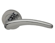 Intelligent Hardware Dune Door Handles On Round Rose, Polished Chrome - DUN.09.CP (sold in pairs) 