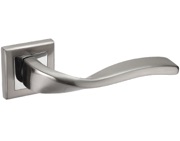 Access Hardware Twist Door Handles On Square Rose, Dual Finish Polished & Satin Chrome - E6510DZ (sold in pairs)