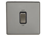 Carlisle Brass Eurolite Concealed 3mm Stepped Plate 20 Amp D.P Switches, Black Nickel - ECBN20ADPSWB