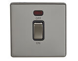 Carlisle Brass Eurolite Concealed 3mm Stepped Plate 20 Amp D.P (With Neon) Switches, Black Nickel - ECBN20ADPSWNB