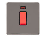 Carlisle Brass Eurolite Concealed 3mm 45 Amp Switch with Neon Indicator, Black Nickel With Red Rocker - ECBN45ASWNSB