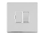 Carlisle Brass Eurolite Concealed 3mm Switched Fuse Spur, Polished Chrome With White Trim - ECPCSWFW