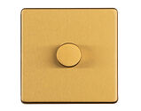 Carlisle Brass Eurolite Concealed 3mm 1 Gang Dimmer - LED, Satin Brass - ECSB1DLED