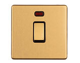 Carlisle Brass Eurolite Concealed 3mm 20 Amp D.P Switch With Neon Indicator, Satin Brass - ECSB20ADPSWNB