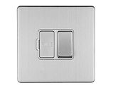 Carlisle Brass Eurolite Concealed 3mm Switched Fuse Spur, Satin Stainless Steel With Grey Trim - ECSSSWFG