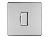 Carlisle Brass Eurolite Concealed 3mm Unswitched Fused Spur, Satin Stainless Steel With Grey Trim - ECSSUSWFG