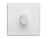 Carlisle Brass Eurolite Concealed 3mm 1 Gang 2 Way Push On/Off Dimmer Switch, White - ECW1D400
