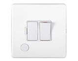 Carlisle Brass Eurolite Concealed 3mm Switched Fuse Spur With Flex Outlet, White - ECWSWFFOW
