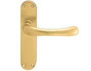 Carlisle Brass Manital Ibra Door Handles On Backplate, Satin Brass - EL11SB (sold in pairs)