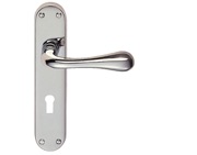 Carlisle Brass Manital Astro Door Handles On Backplate, Polished Chrome - EL21CP (sold in pairs)