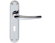 Carlisle Brass Manital Lilla Door Handles On Backplate, Polished Chrome - EL31CP (sold in pairs)