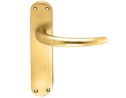 Carlisle Brass Manital Lilla Door Handles On Backplate, Satin Brass - EL31SB (sold in pairs)