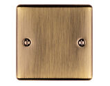 Carlisle Brass Eurolite Enhance Decorative Single Blank Plate, Antique Brass - EN1BABB