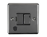Carlisle Brass Eurolite Enhance Decorative 13 Amp DP Switched Fuse Spur With Flex Outlet, Black Nickel With Black Trim - ENSWFFOBNB