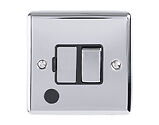 Carlisle Brass Eurolite Enhance Decorative 13 Amp DP Switched Fuse Spur With Flex Outlet, Polished Chrome With Black Trim - ENSWFFOPCB
