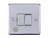 Carlisle Brass Eurolite Enhance Decorative 13 Amp DP Switched Fuse Spur With Flex Outlet, Polished Chrome With Grey Trim - ENSWFFOPCG