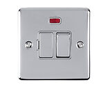Carlisle Brass Eurolite Enhance Decorative 13 Amp DP Switched Fuse Spur With Neon Indicator, Polished Chrome With Grey Trim - ENSWFNPCG