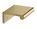 Heritage Brass EPR Range Back Or Front Fixing Cabinet Edge Pull (50mm, 100mm OR 200mm), Polished Brass - EPR50-PB
