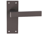 Carlisle Brass Sasso Door Handles On Slim Backplate, Matt Bronze - EUL011MBRZ (sold in pairs)