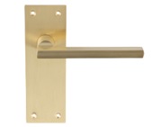 Carlisle Brass Trentino Door Handles On Slim Backplate, Satin Brass - EUL031SB (sold in pairs)