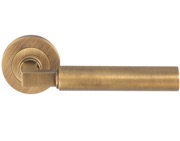 Carlisle Brass Amiata Door Handles On Round Rose, Antique Brass - EUL040AB (sold in pairs)