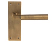Carlisle Brass Amiata Door Handles On Slim Backplate, Antique Brass - EUL041AB (sold in pairs)