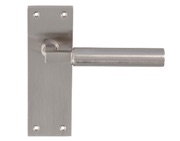 Carlisle Brass Amiata Door Handles On Slim Backplate, Satin Nickel - EUL041SN (sold in pairs)
