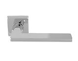 Carlisle Brass Volta Door Handles On Square Rose, Polished Chrome - EUL110CP (sold in pairs)