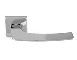 Carlisle Brass Katana Door Handles On Square Rose, Polished Chrome - EUL120CP (sold in pairs)