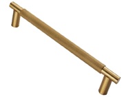 Carlisle Brass Varese Knurled Pull Handle (300mm OR 450mm C/C), Satin Brass - EUP050/300SB