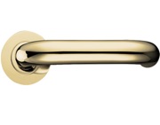 Zoo Hardware Fulton & Bray RTD Lever On Round Rose, Polished Brass - FB030 (sold in pairs)