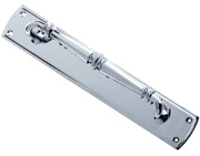 Zoo Hardware Fulton & Bray Ornate Pull Handles On Backplate (382mm x 65mm), Polished Chrome - FB106CP