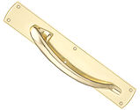 Zoo Hardware Fulton & Bray Cast Large Pull Handles On Backplate (457mm x 76mm), Polished Brass - FB118L