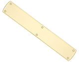 Zoo Hardware Fulton & Bray Solid Brass Large Finger Plate (457mm x 76mm), Polished Brass - FB119PB