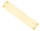 Zoo Hardware Fulton & Bray Finger Plate (300mm OR 425mm), Polished Brass - FB122A