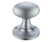 Zoo Hardware Fulton & Bray Oval Mortice Door Knobs, Satin Chrome - FB200SC (sold in pairs)