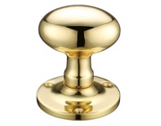 Zoo Hardware Fulton & Bray Oval Mortice Door Knobs, Polished Brass - FB200 (sold in pairs)