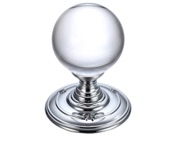 Zoo Hardware Fulton & Bray Clear Glass Ball Mortice Door Knobs, Polished Chrome - FB300CP (sold in pairs)
