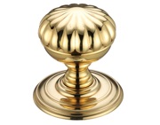 Zoo Hardware Fulton & Bray Flower Mortice Door Knobs, Polished Brass - FB307 (sold in pairs)
