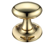 Zoo Hardware Fulton & Bray Oval Mortice Door Knobs, Polished Brass - FB500 (sold in pairs)