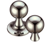 Zoo Hardware Fulton & Bray Ball Rim Door Knobs, PVD Stainless Nickel - FB502RPVDN (sold in pairs)