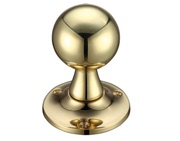 Zoo Hardware Fulton & Bray Ball Mortice Door Knobs, Polished Brass - FB502 (sold in pairs)