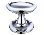 Zoo Hardware Fulton & Bray Oval Stepped Mortice Door Knobs, Polished Chrome - FB504CP (sold in pairs)