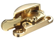 Zoo Hardware Fulton & Bray Narrow Style Locking Fitch Fastener, Polished Brass - FB7LCK