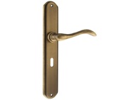 Atlantic Forme Valence Solid Brass Designer Door Handles On Backplate, Yester Bronze - FBP138KYB (sold in pairs)