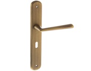 Atlantic Forme Valence Solid Brass Designer Door Handles On Backplate, Yester Bronze - FBP193KYB (sold in pairs)